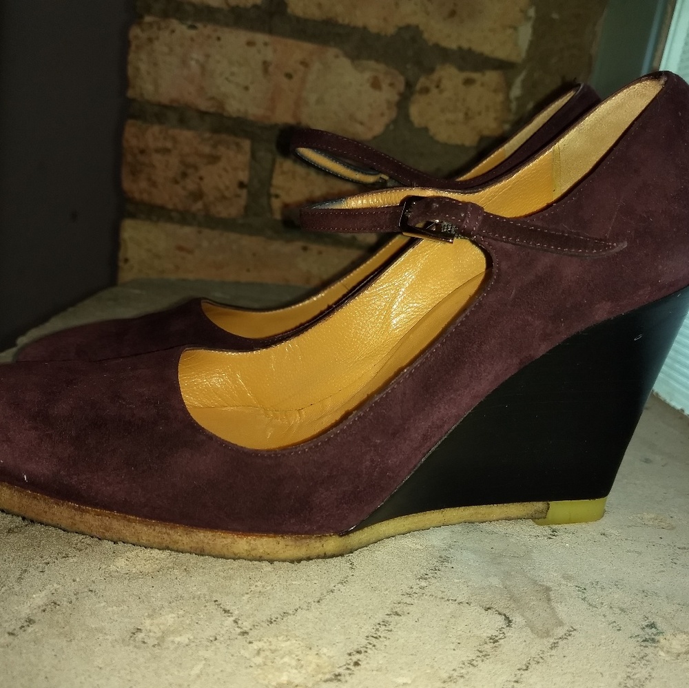 Bally suede wedges